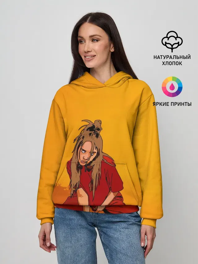 Женское худи с принтом «Billie Eilish»