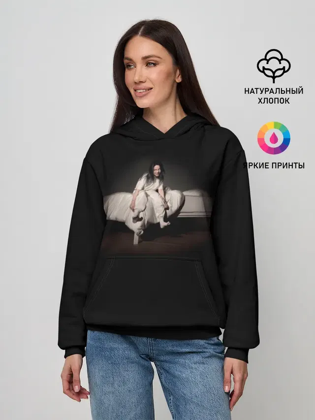 Женское худи с принтом «Billie Eilish»