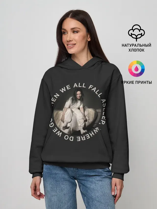 Женское худи с принтом «Billie Eilish»