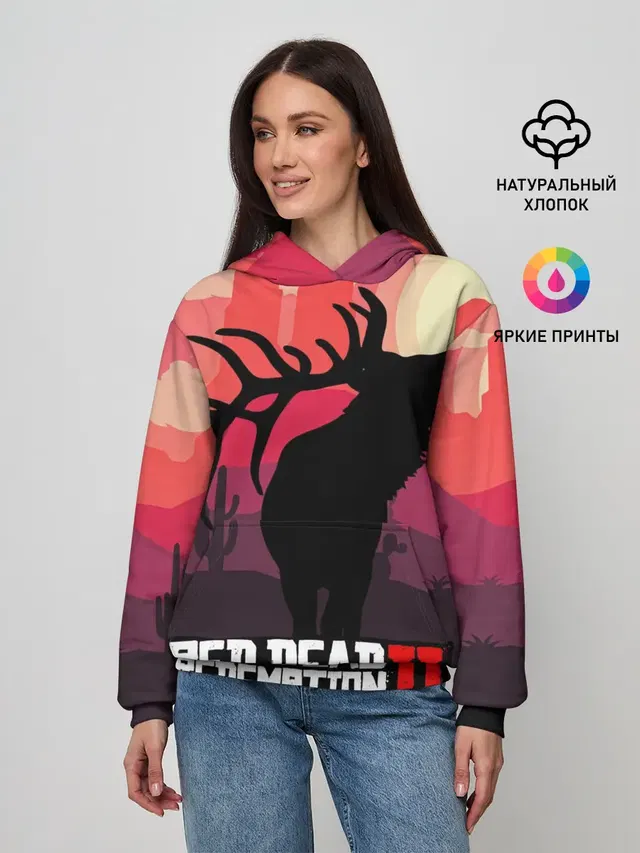 Женское худи с принтом «RDR II»