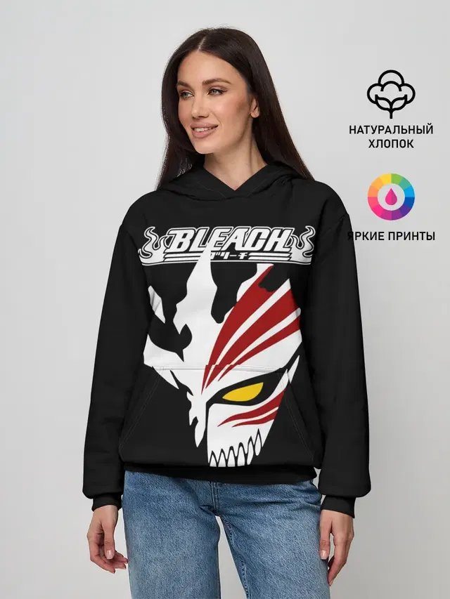 Женское худи с принтом «BLEACH vector art»