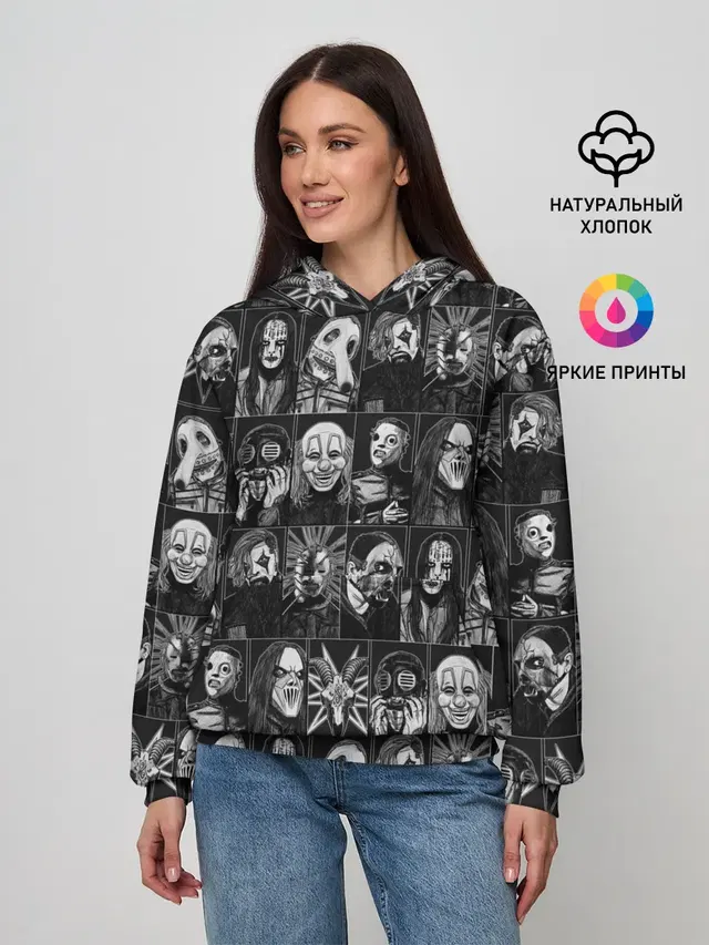 Женское худи с принтом «Slipknot»