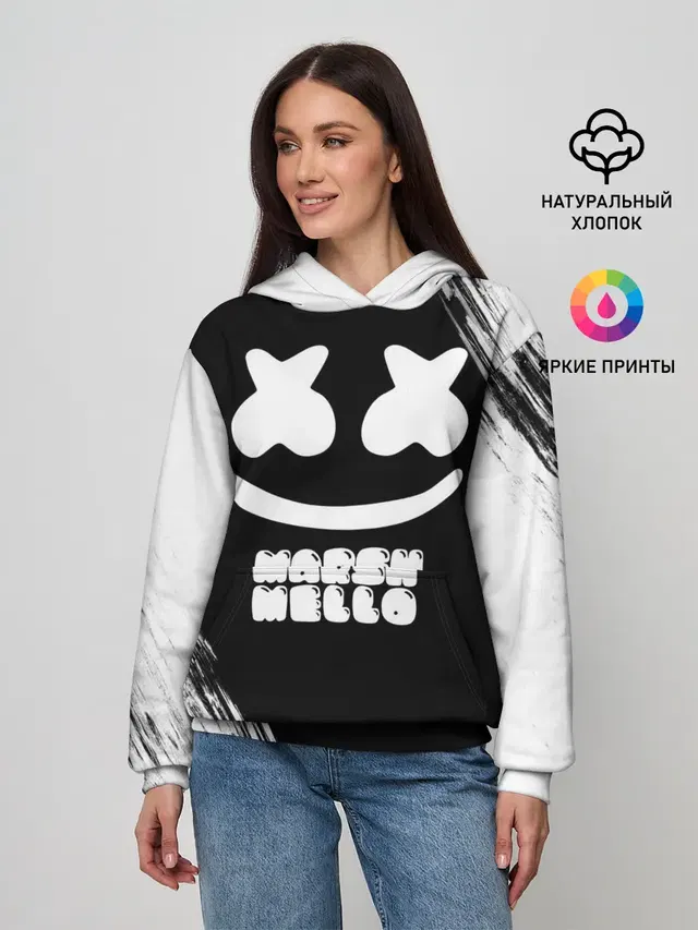 Женское худи с принтом «Marshmello — Marshmello 4»