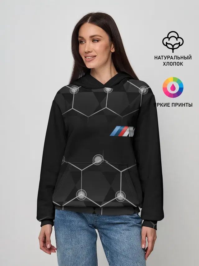 Женское худи с принтом «BMW»