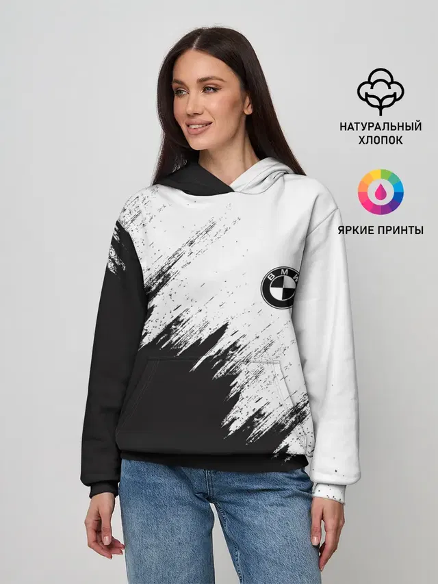 Женское худи с принтом «BMW»