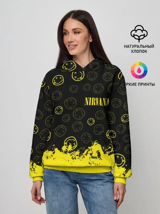 Женское худи с принтом «Smiley Face Logo»