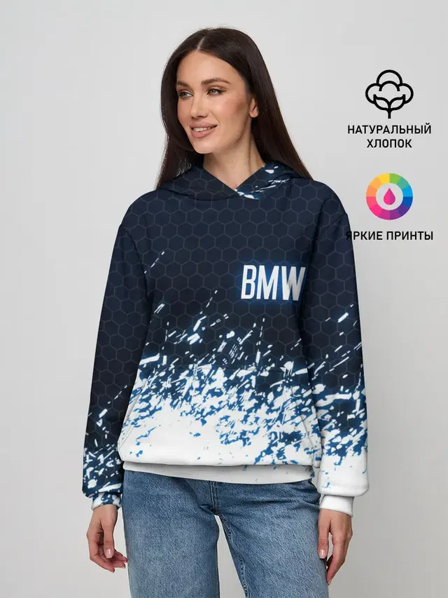 Женское худи с принтом «BMW»
