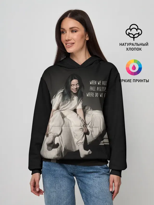 Женское худи с принтом «Billie Eilish»