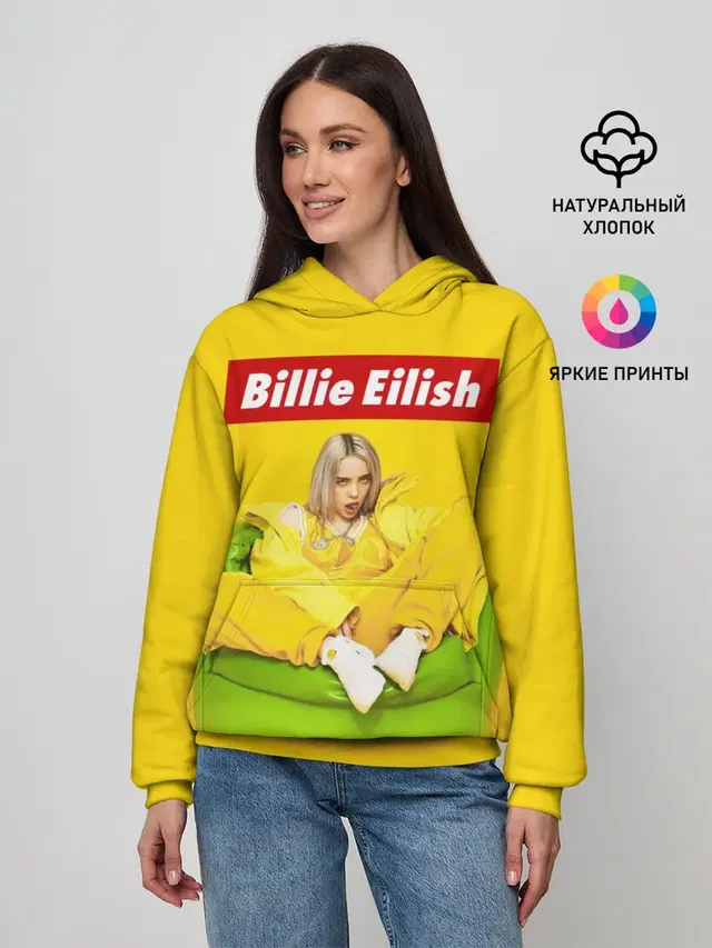 Женское худи с принтом «Billie Eilish»