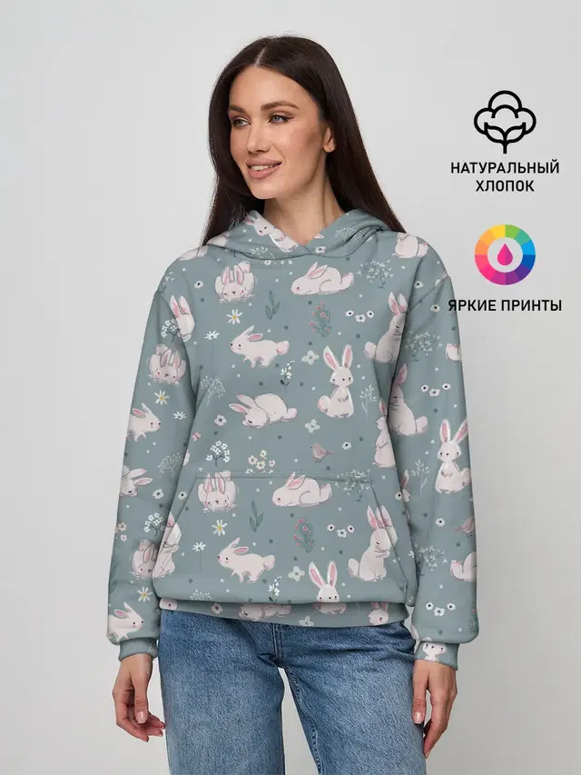 Зайцы на лужайке