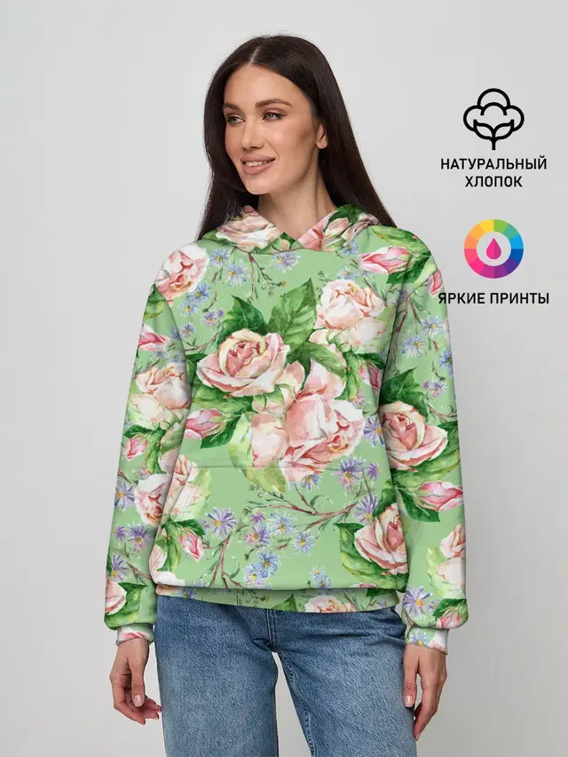 Розы и васильки