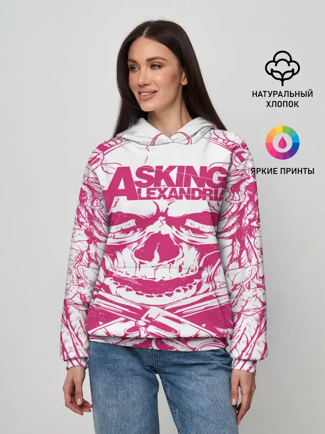 Женское худи с принтом «Asking Alexandria»