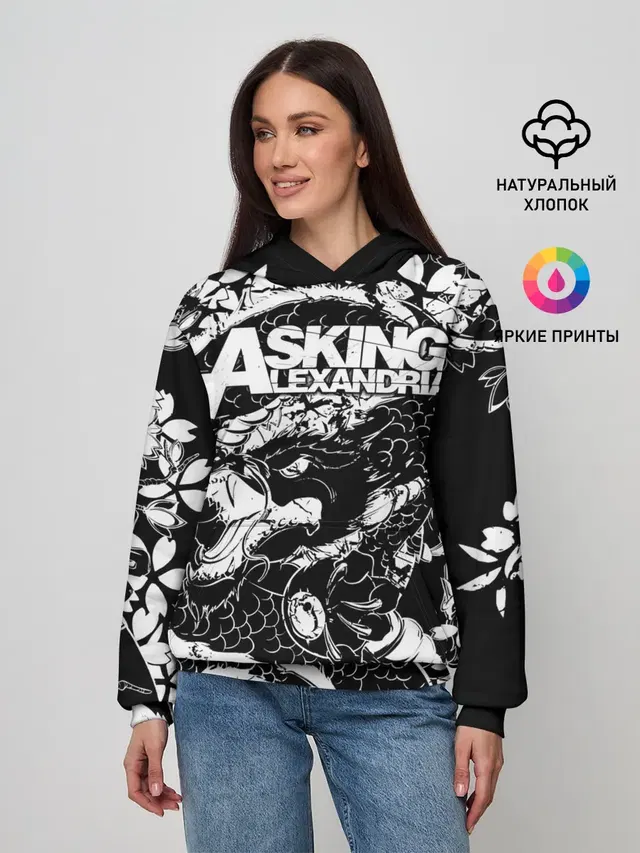 Женское худи с принтом «Asking Alexandria»