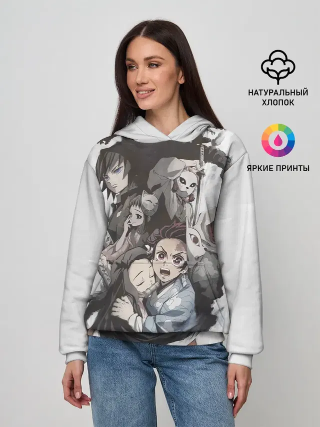 Kimetsu no Yaiba на сером