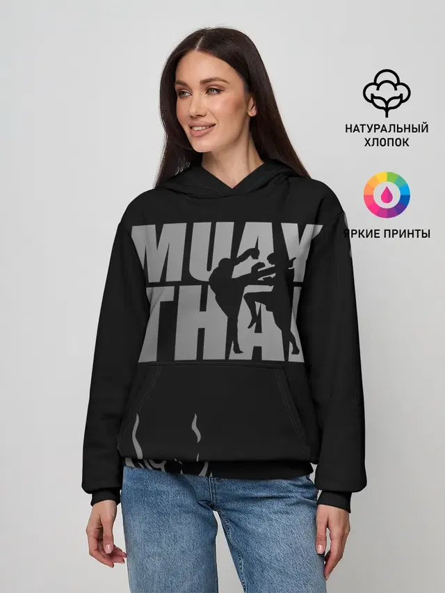 Женское худи с принтом «Муай Тай — Muay Thai»