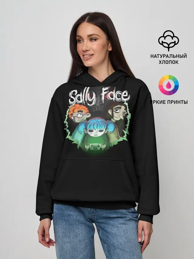 Женское худи с принтом «Todd,Sally,Larry»