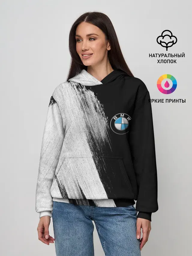 Женское худи с принтом «BMW»