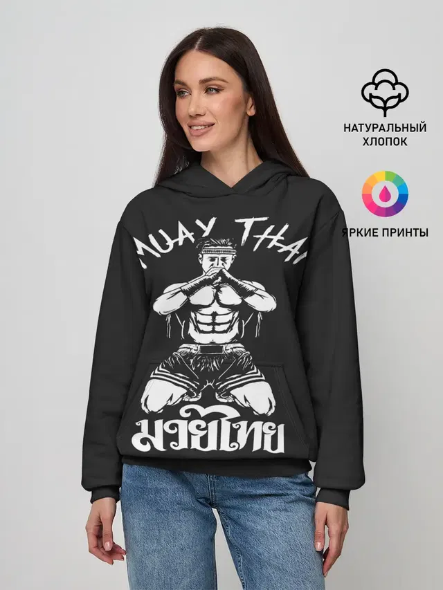 Женское худи с принтом «Муай Тай — Muay Thai»