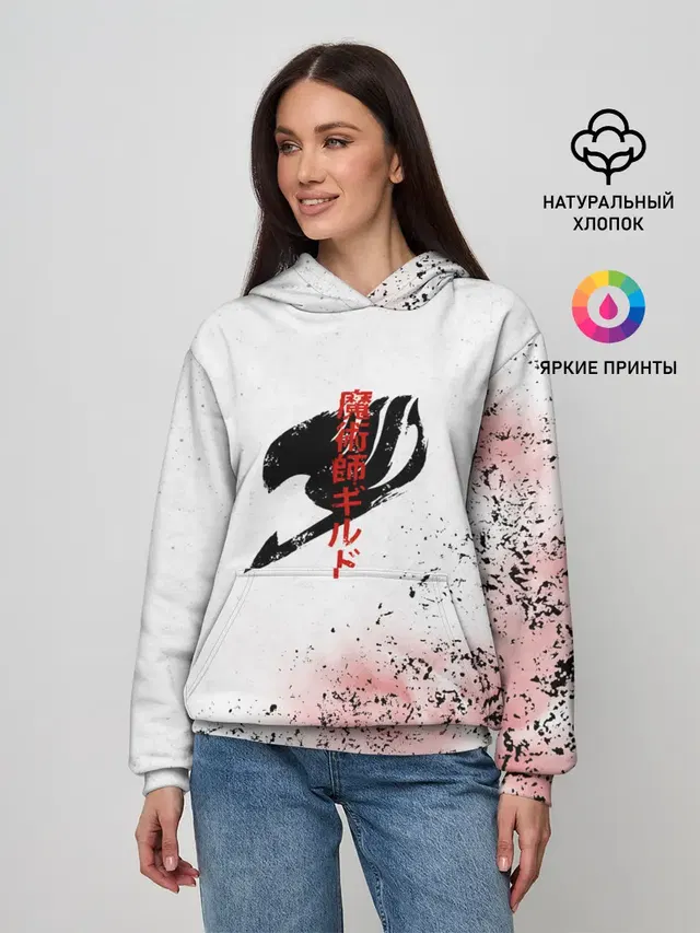 Женское худи с принтом «Хвост Феи — Fairy Tale logo»