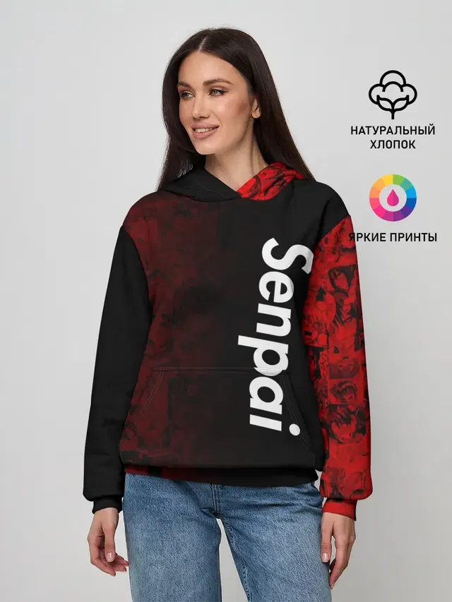 Женское худи с принтом «Ahegao»