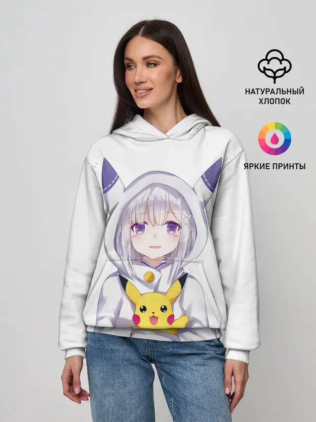 Женское худи с принтом «Покемоны — My Pika»