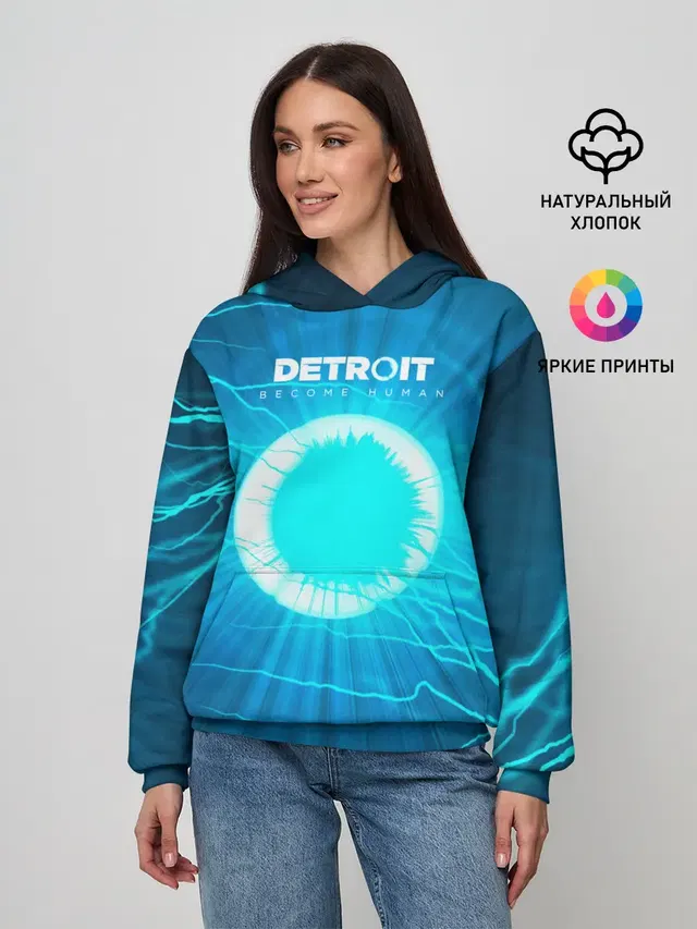 Женское худи с принтом «Detroit: Вecome Human»
