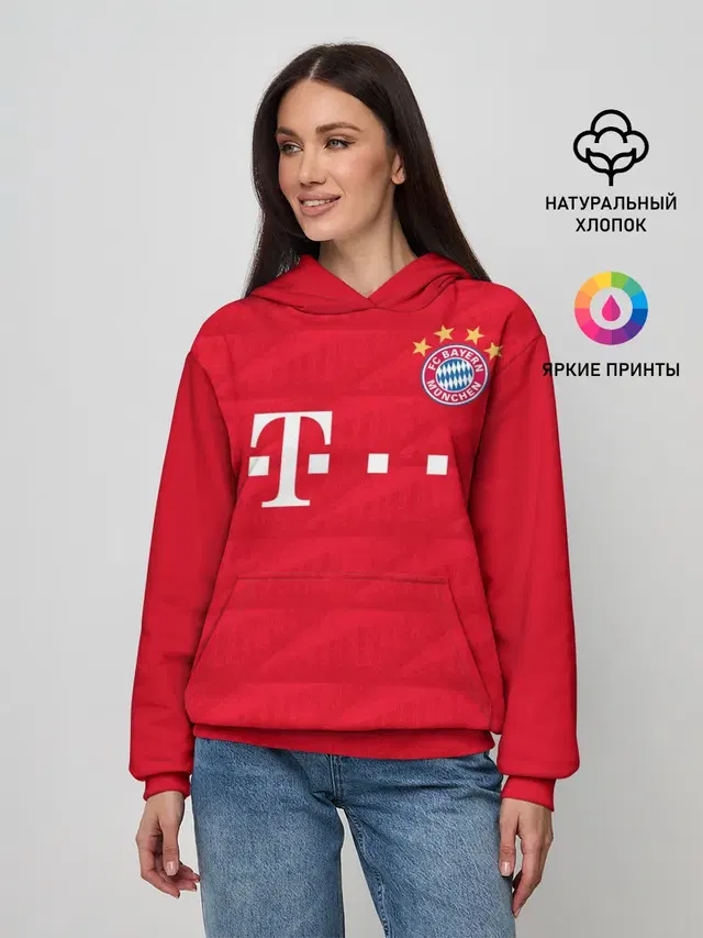 Женское худи с принтом «Lewandowski home 19-20»
