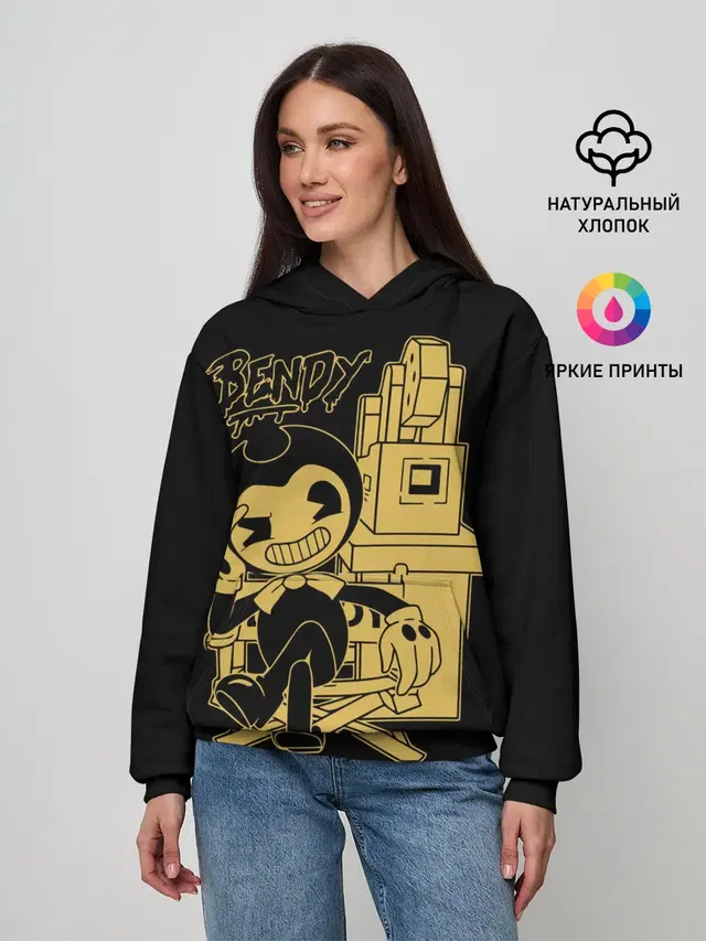 Женское худи с принтом «Bendy»