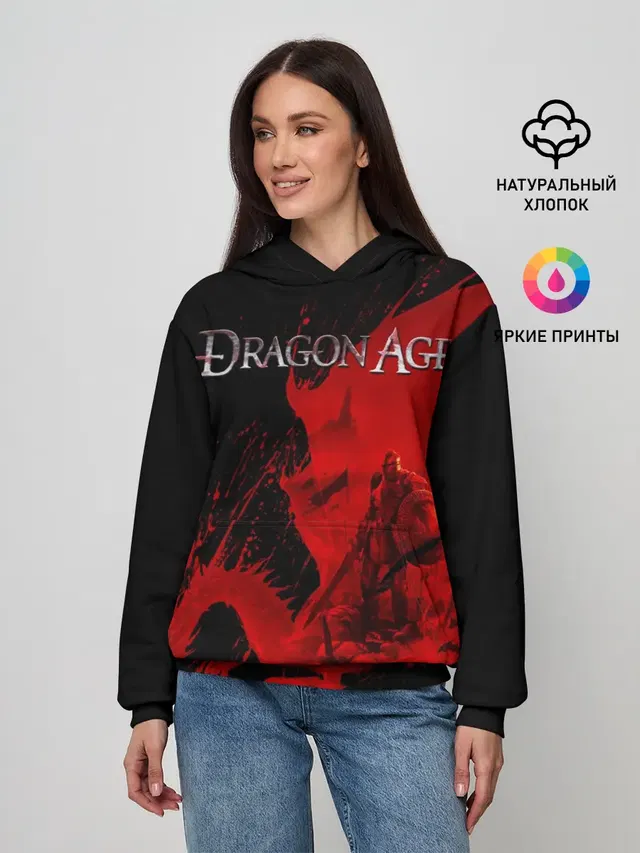 Женское худи с принтом «Разные игры — Dragon Age»