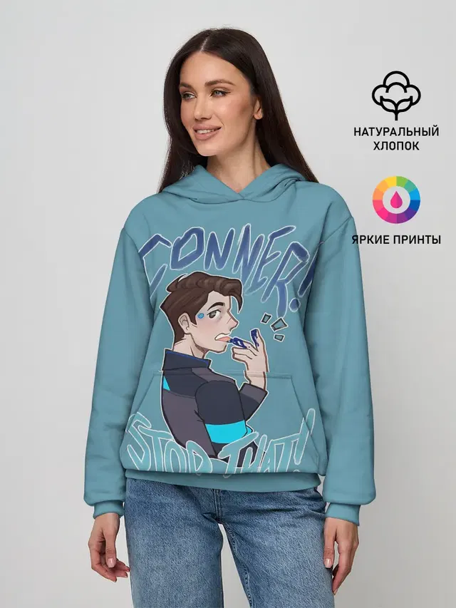 Женское худи с принтом «Conner Stop»