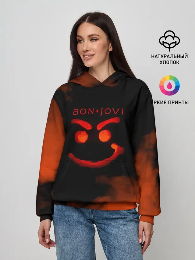 Женское худи с принтом «Smiley face»