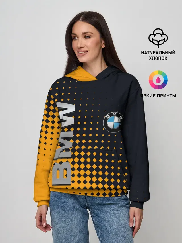 Женское худи с принтом «BMW»