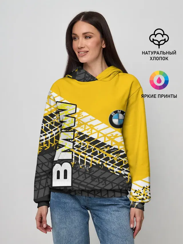 Женское худи с принтом «BMW»
