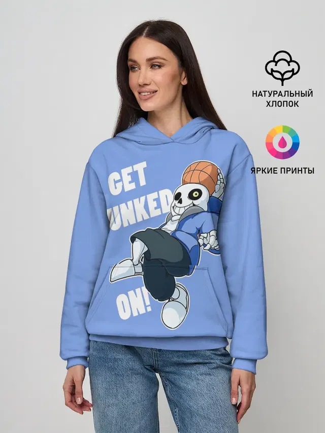 Женское худи с принтом «GET Dunked»