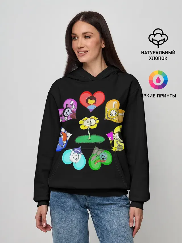 Женское худи с принтом «Flowey»