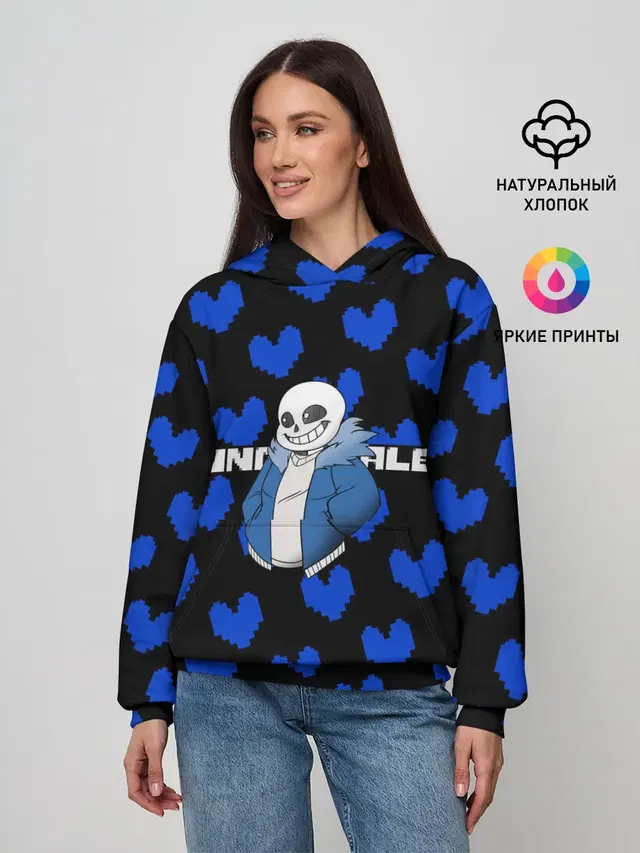 Женское худи с принтом «Undertale game»