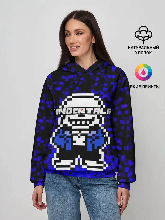 Женское худи с принтом «Pixel art»