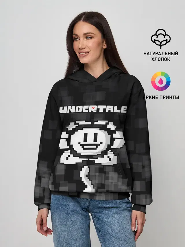 Женское худи с принтом «Pixel art»