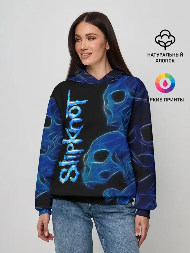 Женское худи с принтом «Skull»