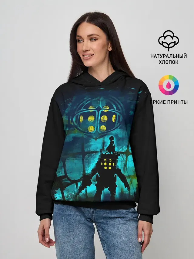 Женское худи с принтом «BioShock»