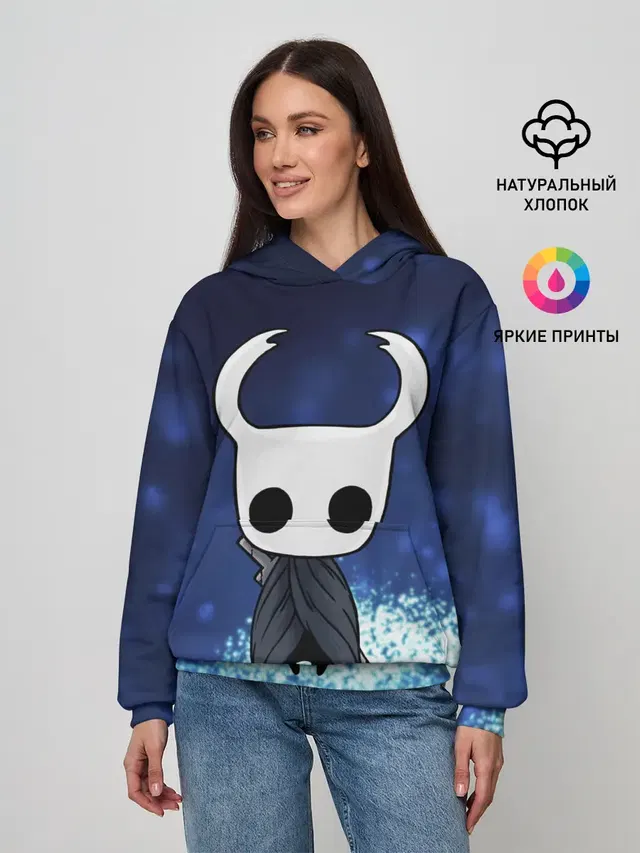 Женское худи с принтом «Рыцарь - HOLLOW KNIGHT»