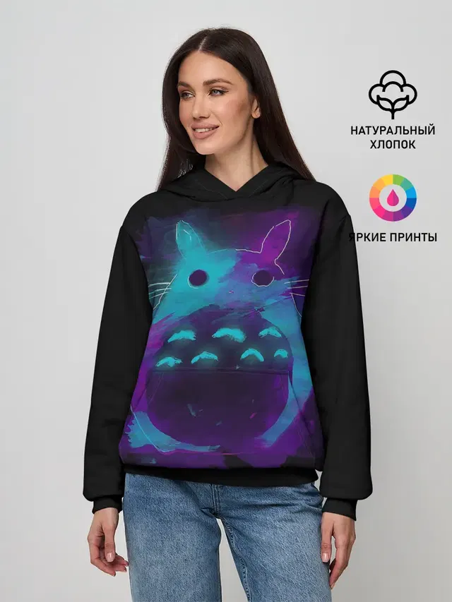 Женское худи с принтом «Милый Тоторо Totoro»