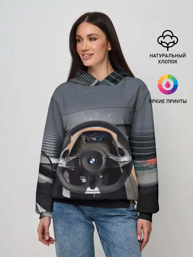 Женское худи с принтом «BMW»
