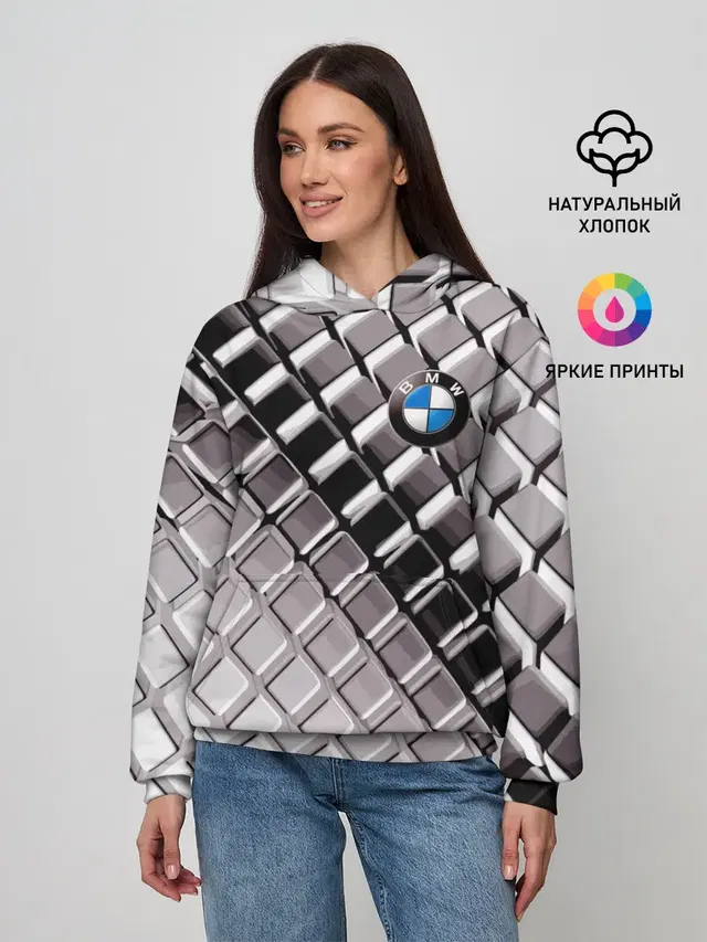 Женское худи с принтом «BMW»