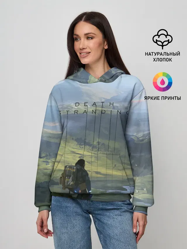 Женское худи с принтом «Death Stranding СЭМ»