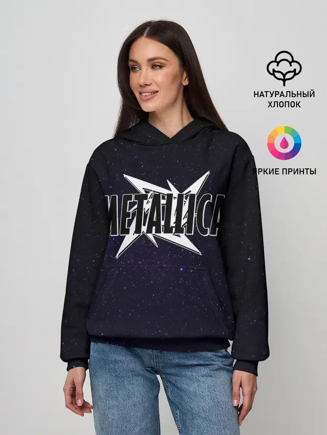 Женское худи с принтом «Metallica»