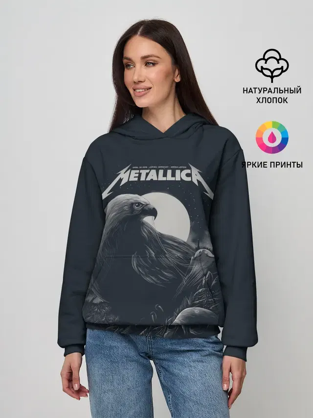 Женское худи с принтом «Metallica»
