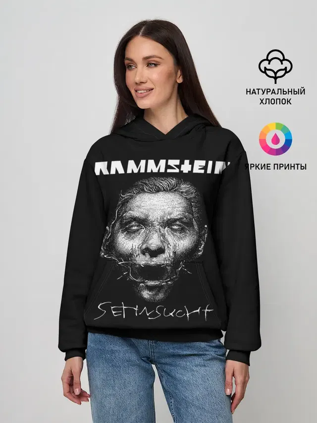 Женское худи с принтом «Rammstein»