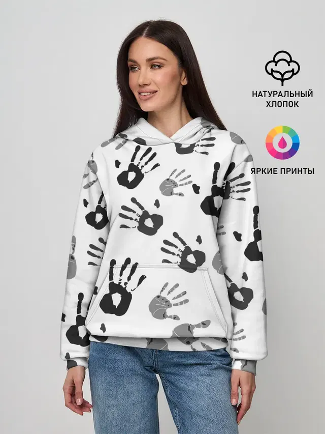 Женское худи с принтом «Hands»