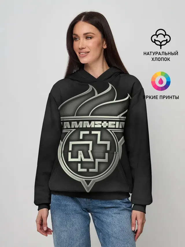 Женское худи с принтом «Rammstein»